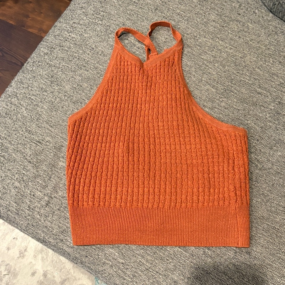 Pilcro Rust Knit Tank Top